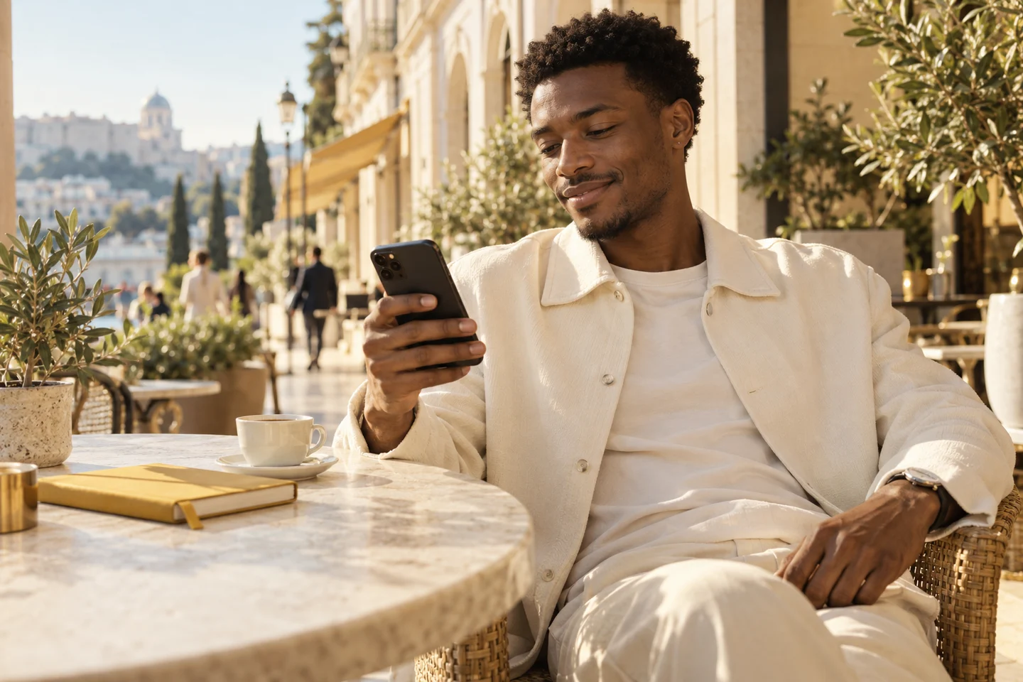 Personne utilisant un téléphone portable