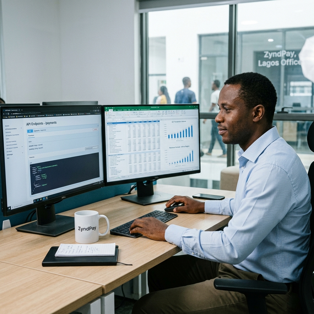 Développeur consultant la documentation API et les tableaux de bord