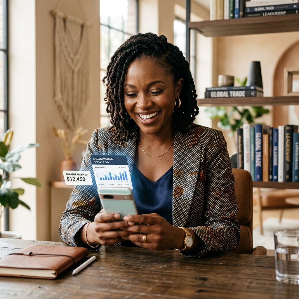 Marchand sur smartphone