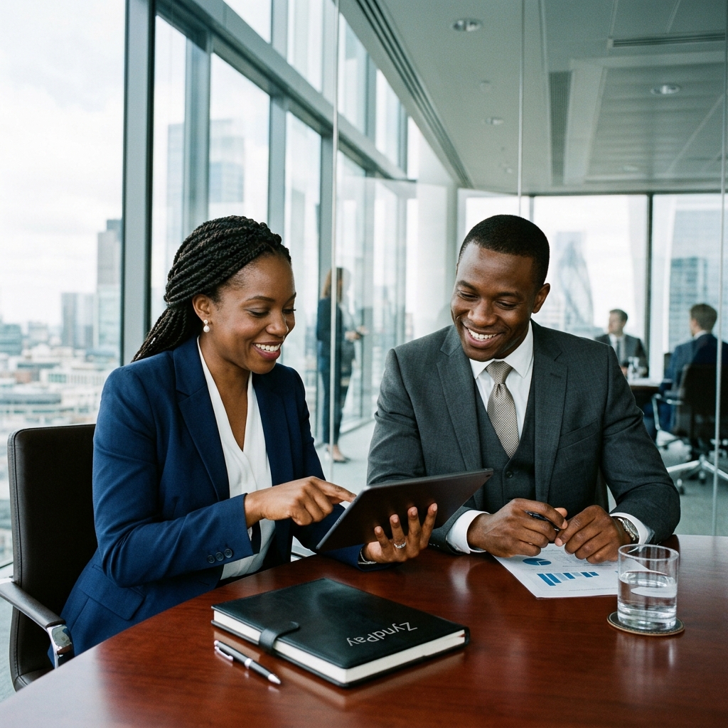 Partenaires commerciaux en collaboration